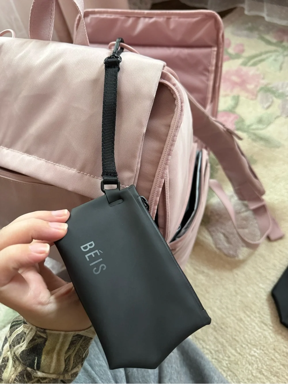 Beis atlas pink diaper bag